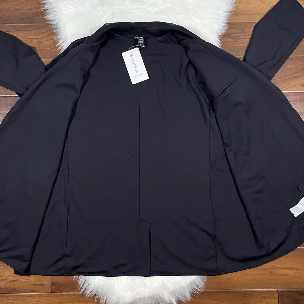 Athleta Women's‎ Plus Size 20 Black Open Front Eastbound Blazer Jacket